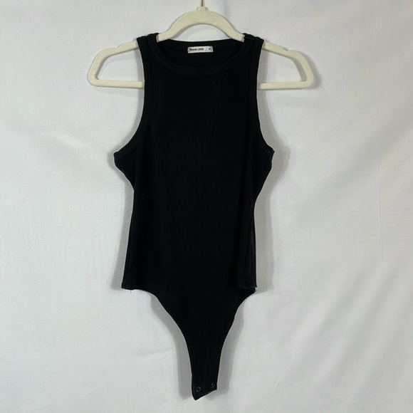 Marine Layer Tops - Marine Layer Bodysuit M Black Ribbed Fabric. Soft 95% Tencel 5% Spandex EUC